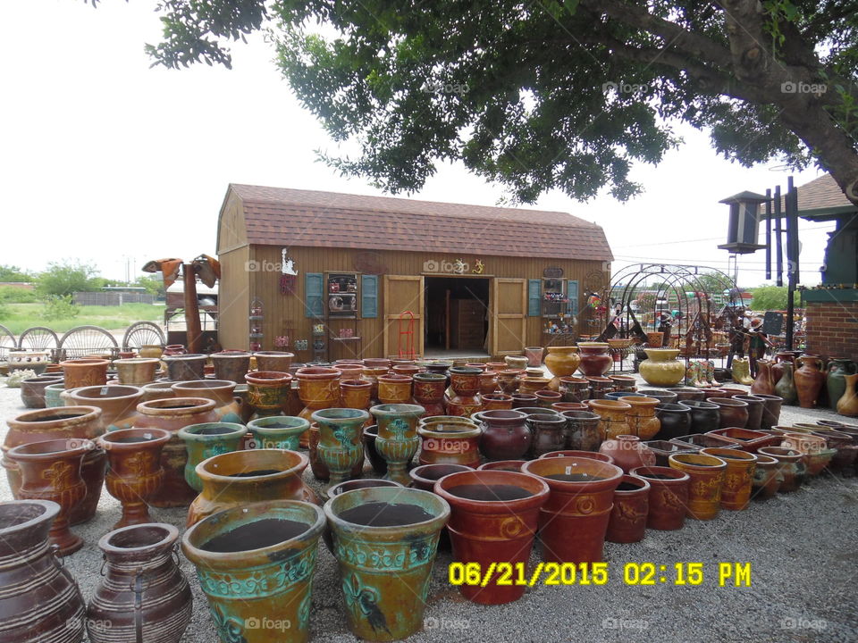made in Mexico 2. This is a duplicate picture of some flower pots made in Mexico that I saw in Mineral Wells Texas