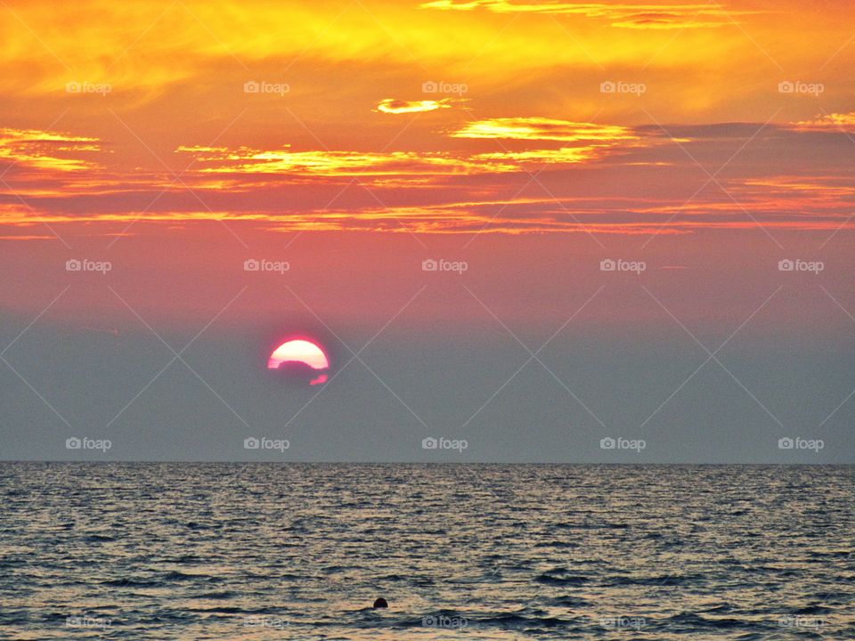 Sunset over Palinuro ( Italy ).