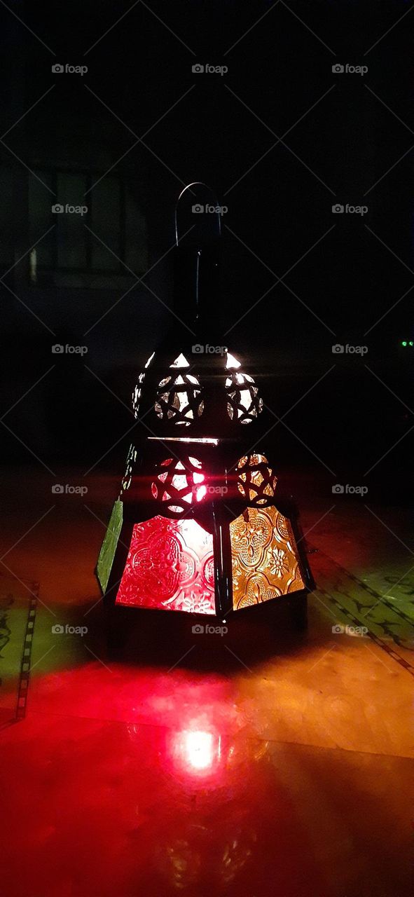 Lantern and candle