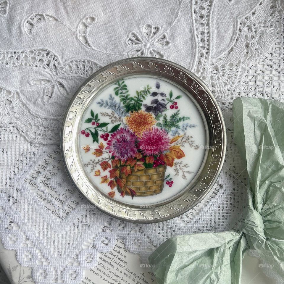 Old porcelain mini plate