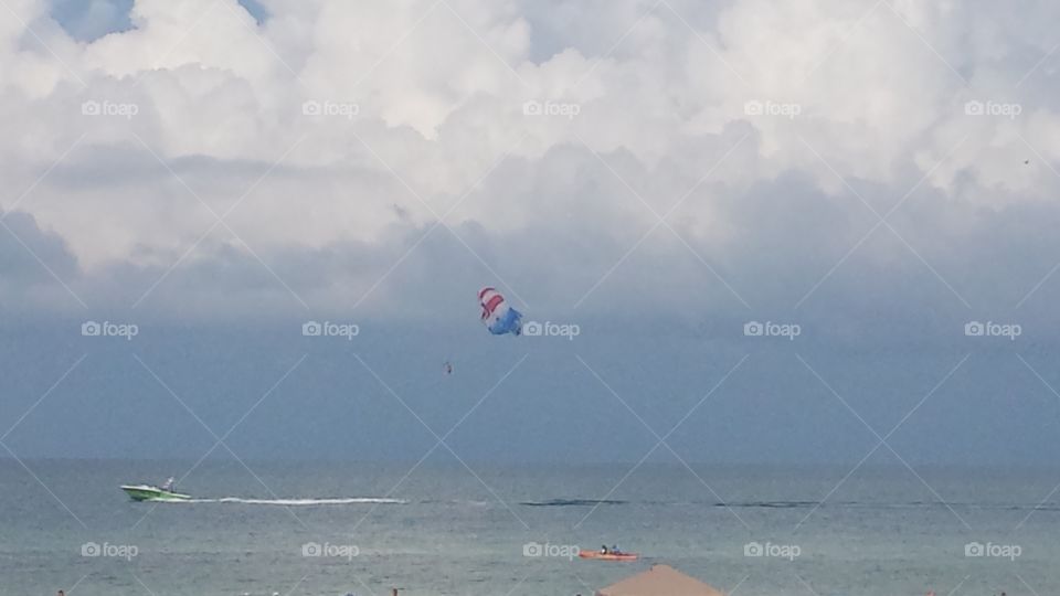 flying high. beach fun in florida