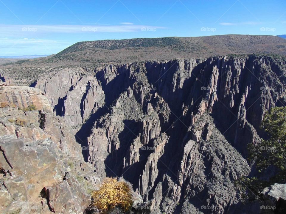 Black canyon walls