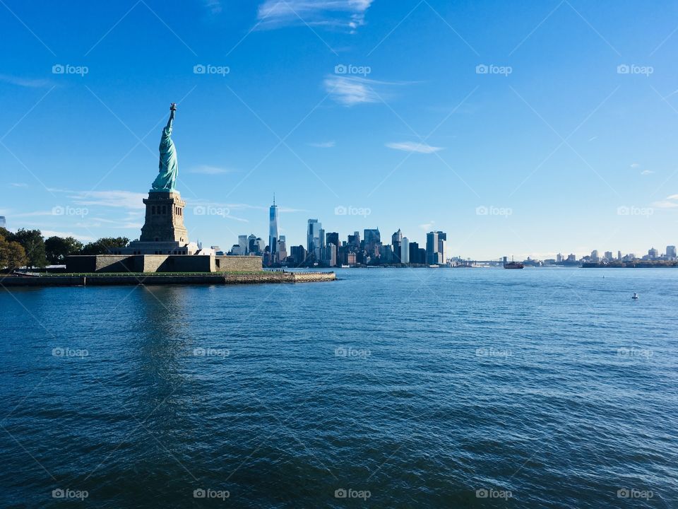 Statue of Liberty and New York