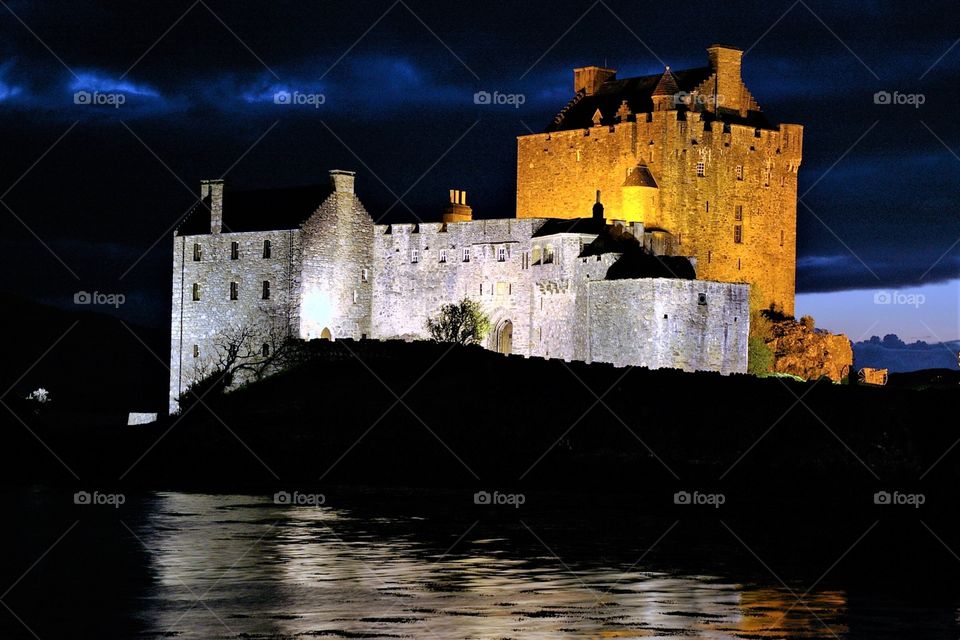 Eilean Donan Castle, Scotland Night Light