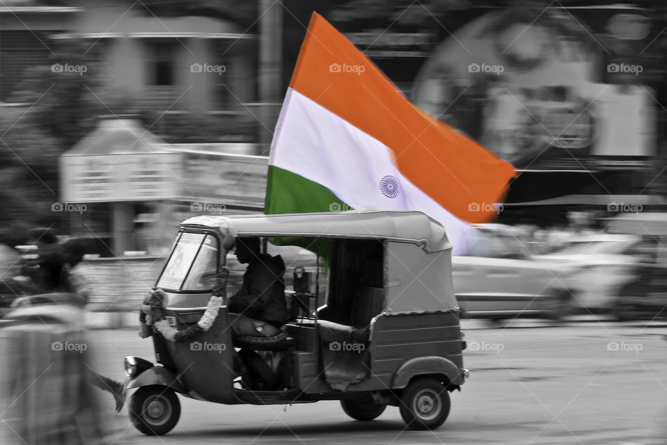 An autorickshaw in India