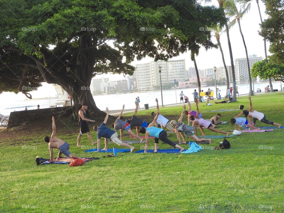 beach yoga 