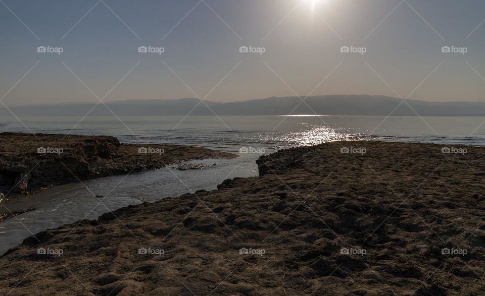 sunrise on dead sea