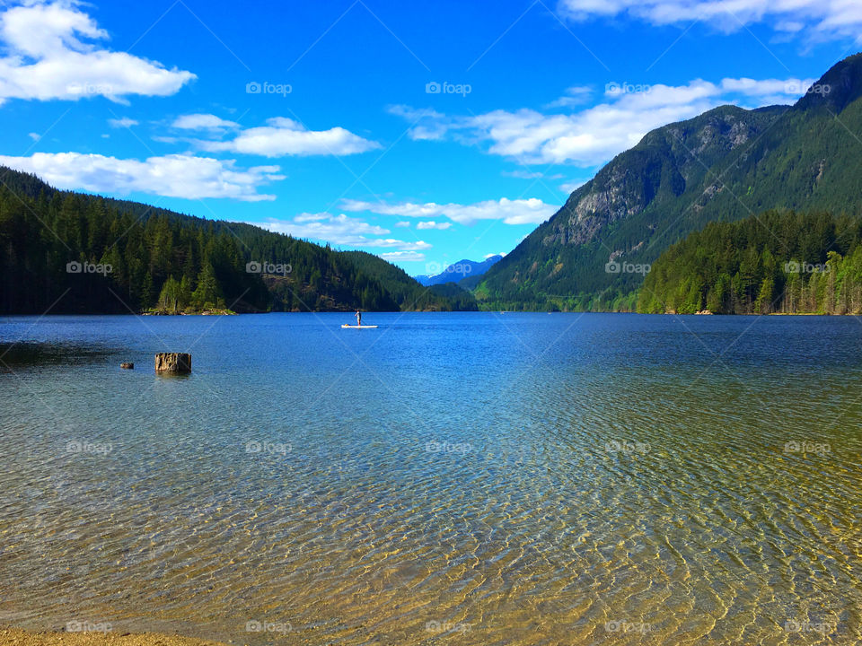 Glacial fed lake reservoir in beautiful British Columbia Canada natural outdoor beauty