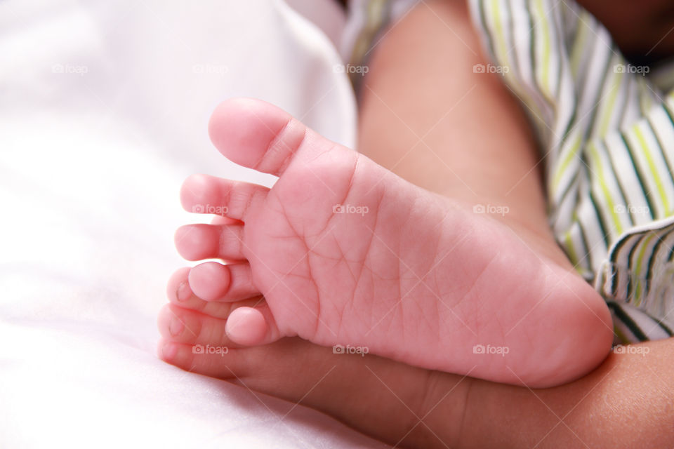 Cute small baby feet