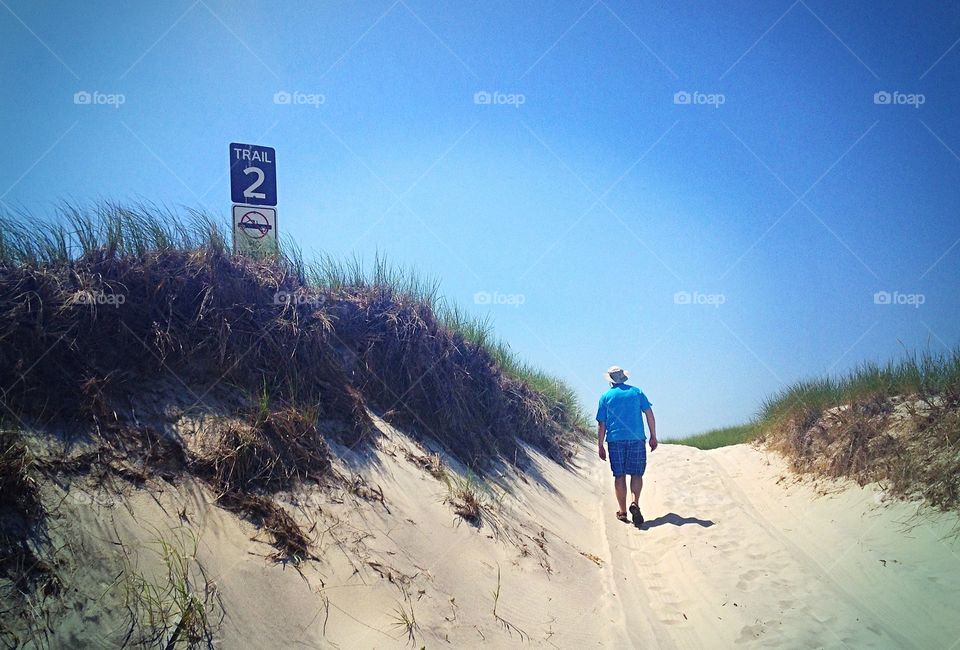 Walking through the dunes...