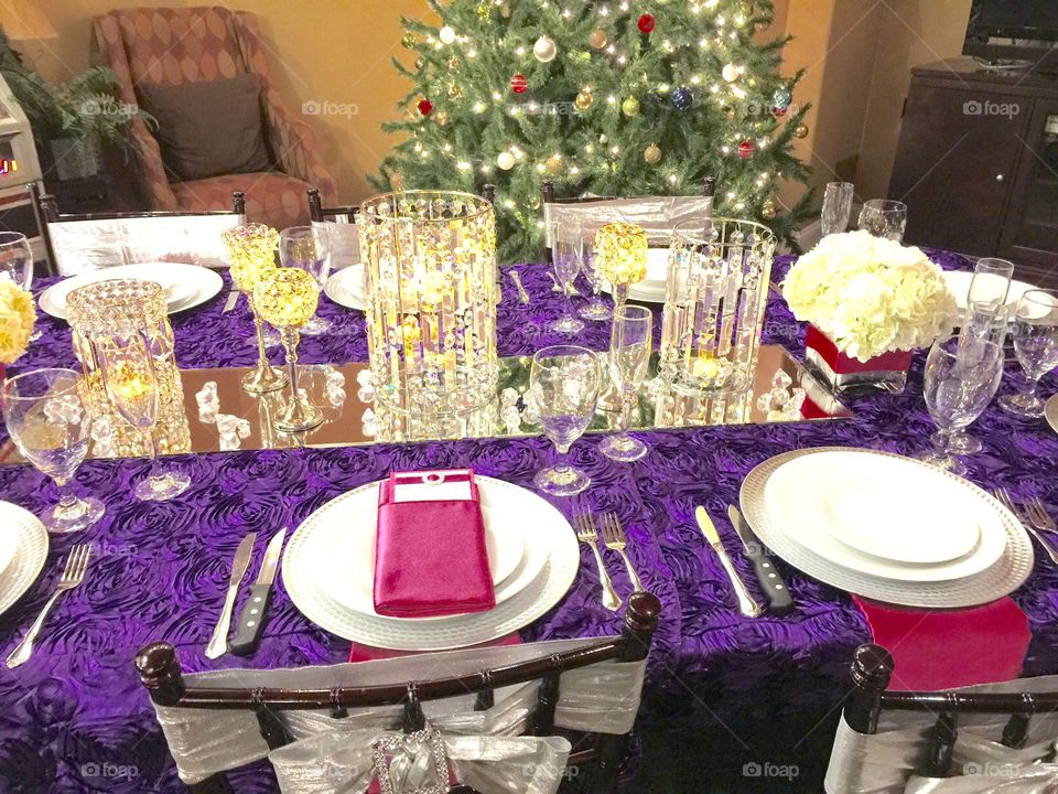 Exquisite dinner setting.