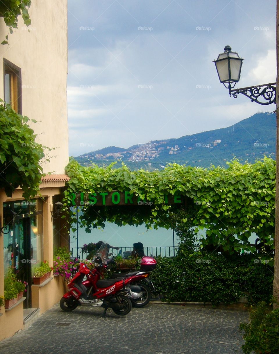Ristorante in Castel Gandolfo on Lake Albano Italy