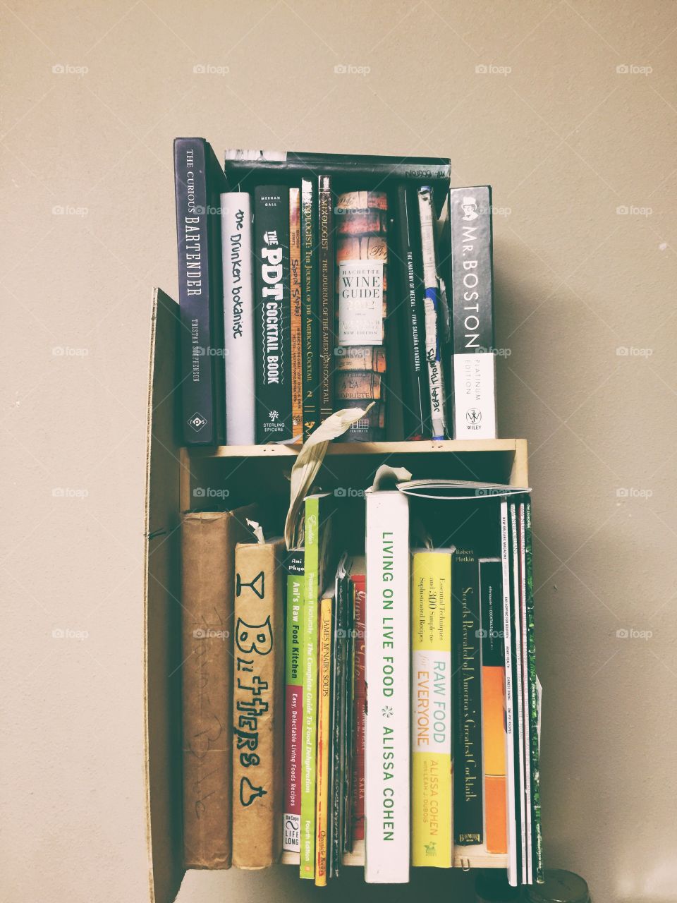 Book on the shelf.
