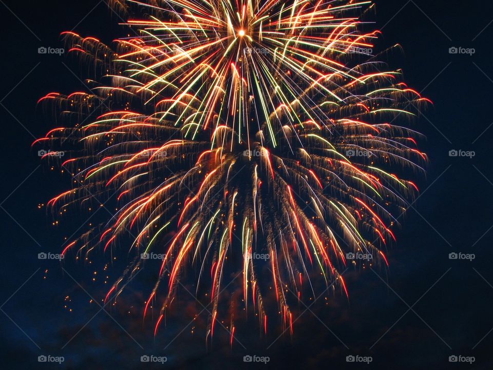 Colourful fireworks 