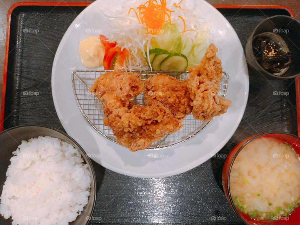 Fried chicken plate