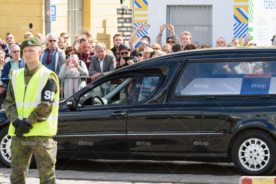 Helsinki, Finland - May 25th, 2017.  The state funeral and cortege of the former President of the Republic of Finland Mauno Koivisto.