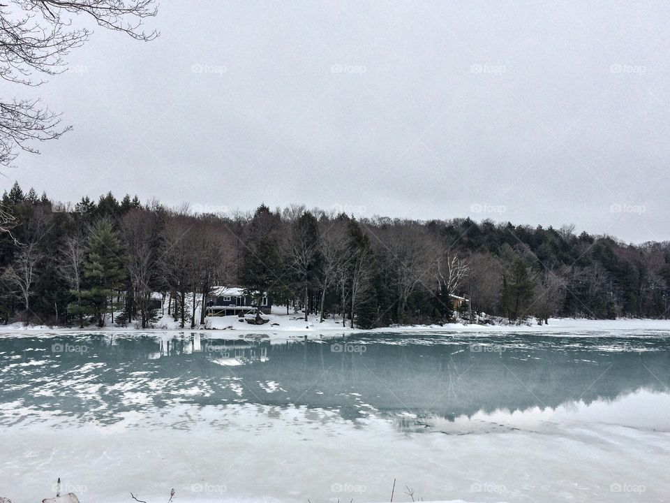 Icy lake
