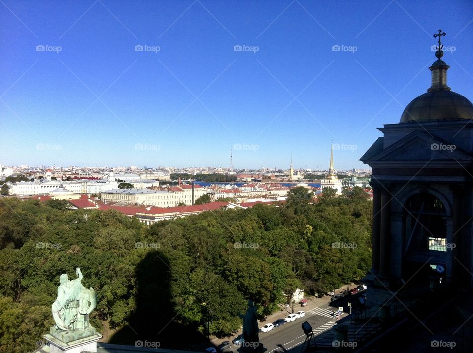 A view of summery Saint-Petersburg