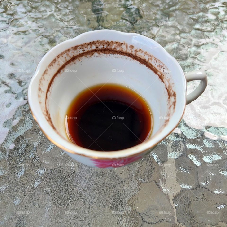 half the coffee that has been drunk