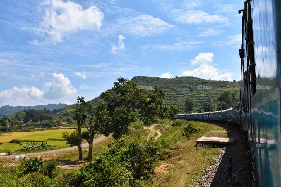 moving train