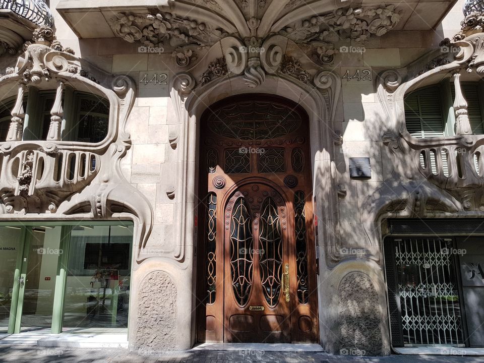 old big door in Barcelona