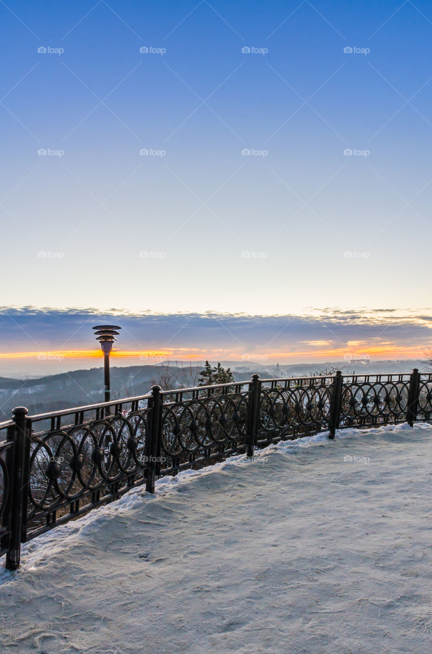 Nature landscape during sunset