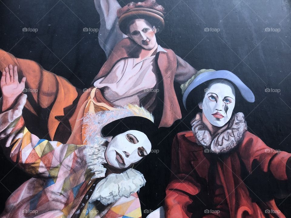 The third of five art related photos of a photo depicting a world related to the theatre.