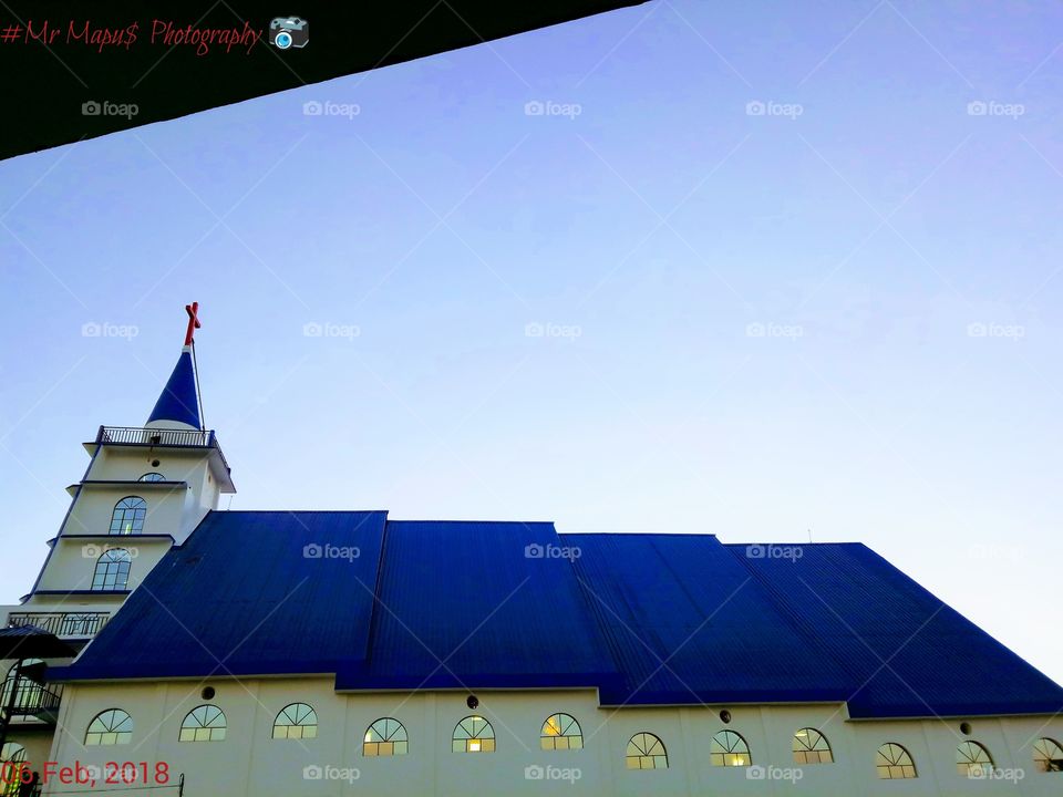 Angangba church sunset touch