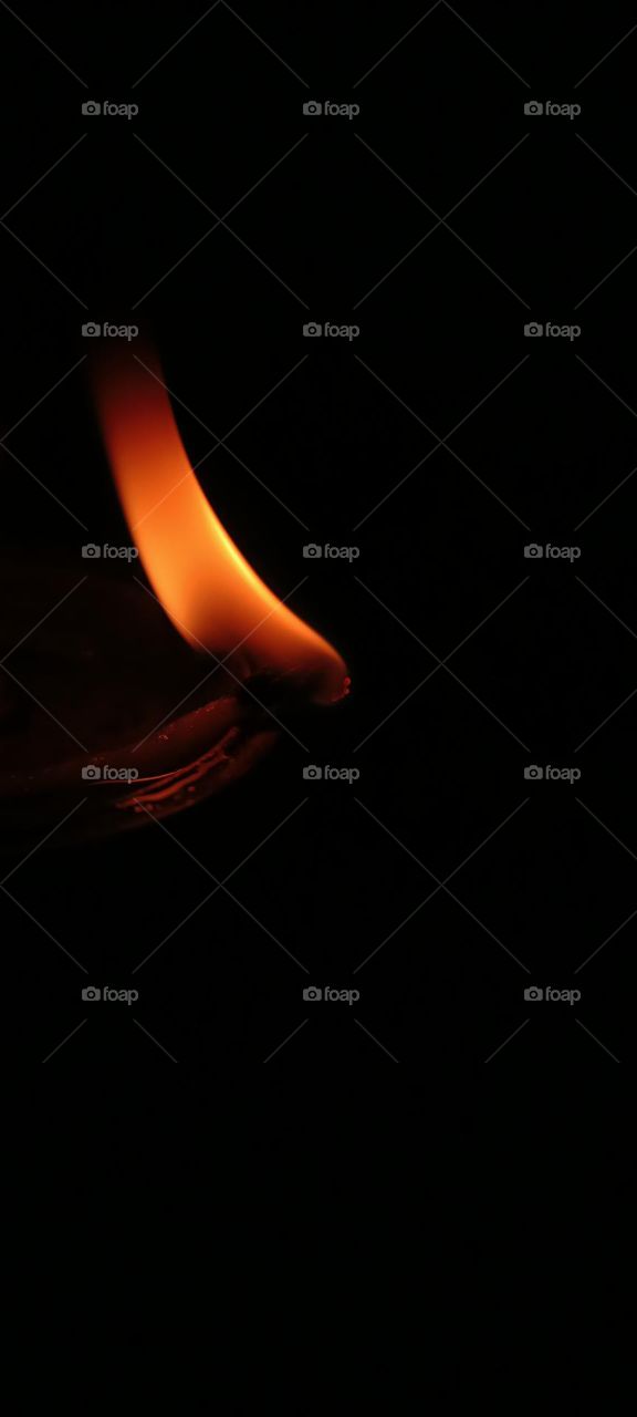 flame of fire with dark background (night)