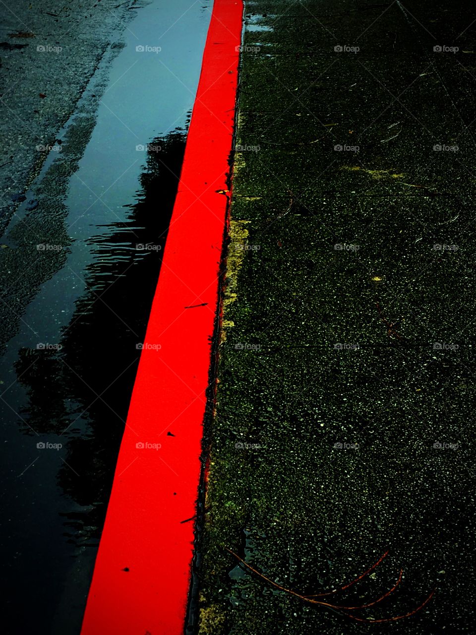 Raining reflection in the street