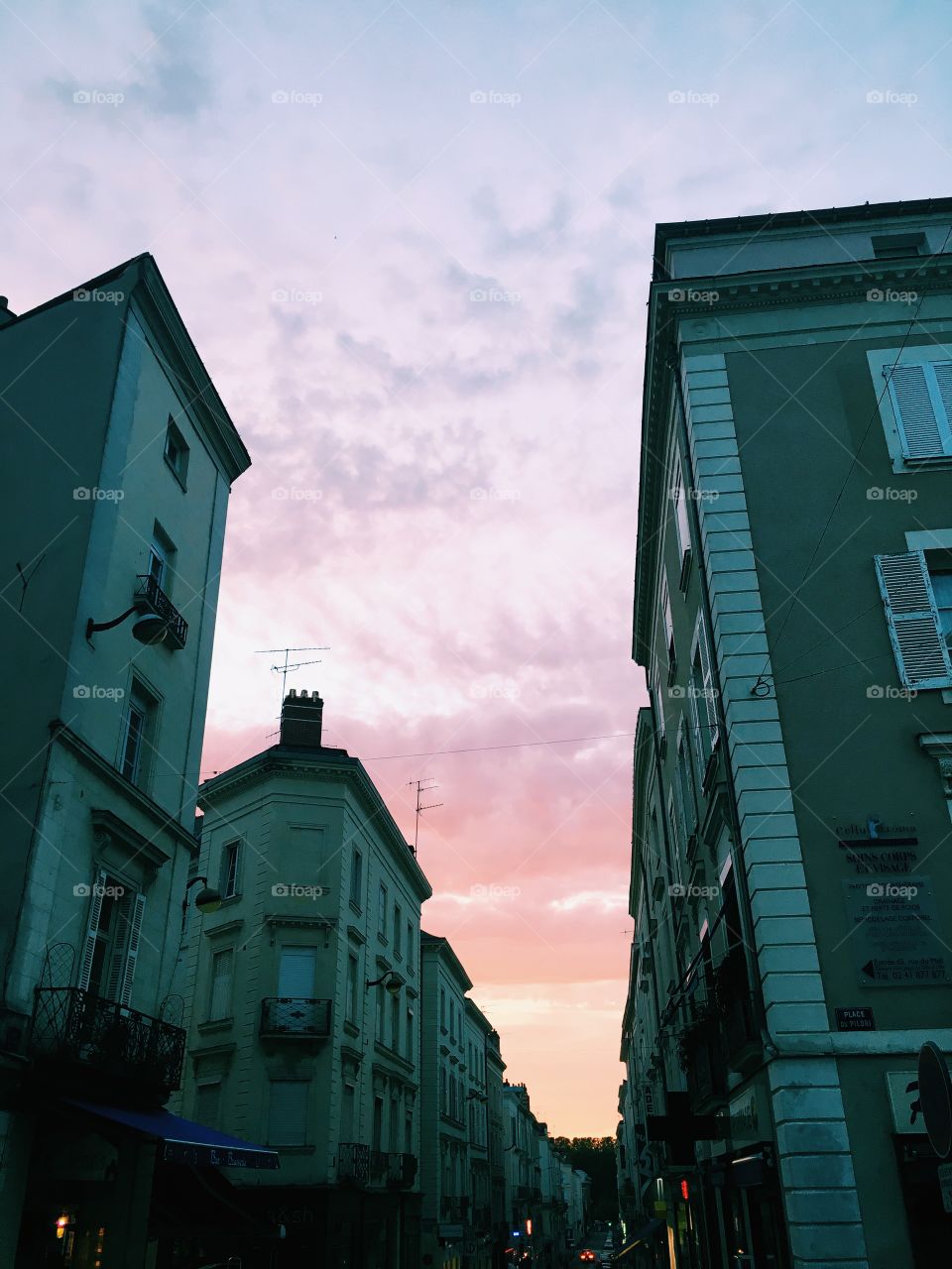 Angers, France sunsets