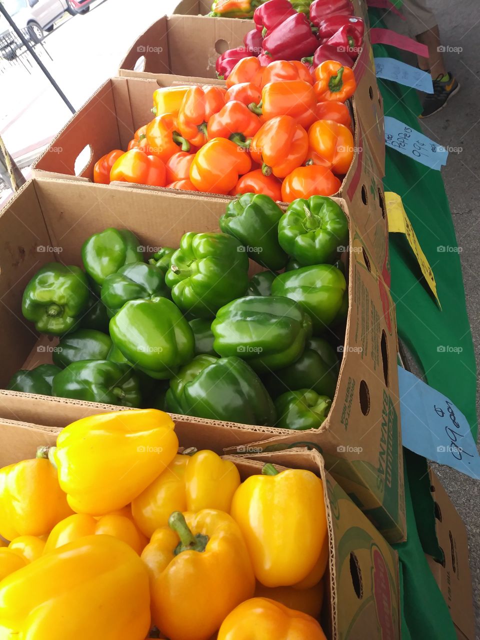 Peppers at Farmers Market stand