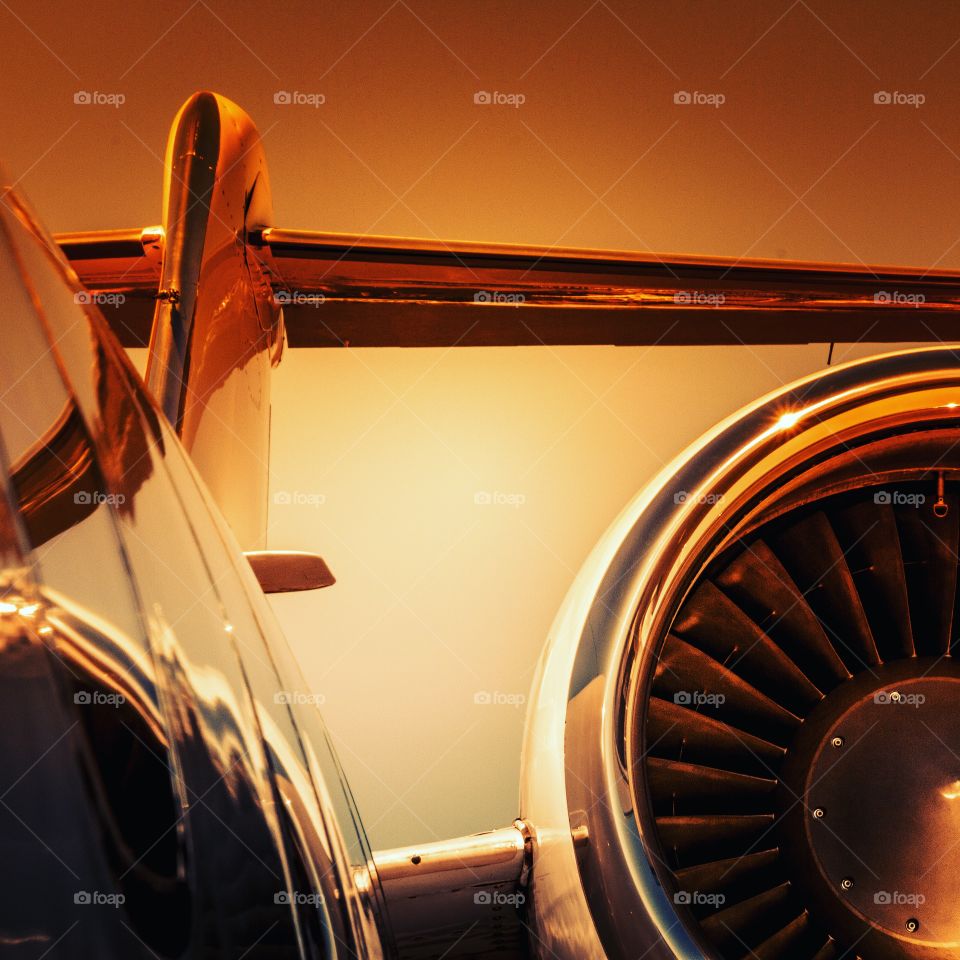 Learjet in the afternoon.  