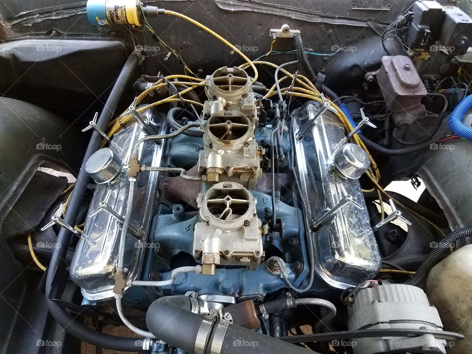 66 GTO 389 3x2 Muscle car engine