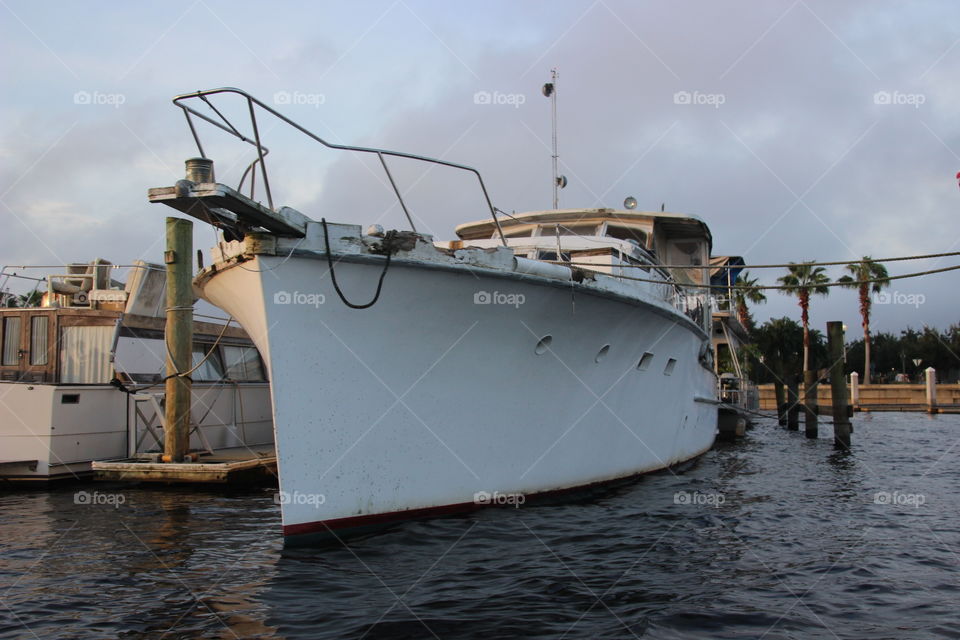 Old abandoned yacht 