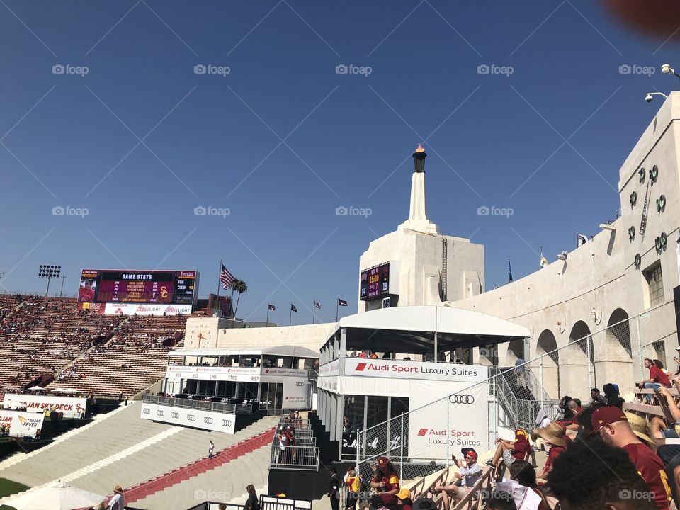 2018 Season Opener at the Los Angeles Memorial Coliseum. USC vs UNLV 