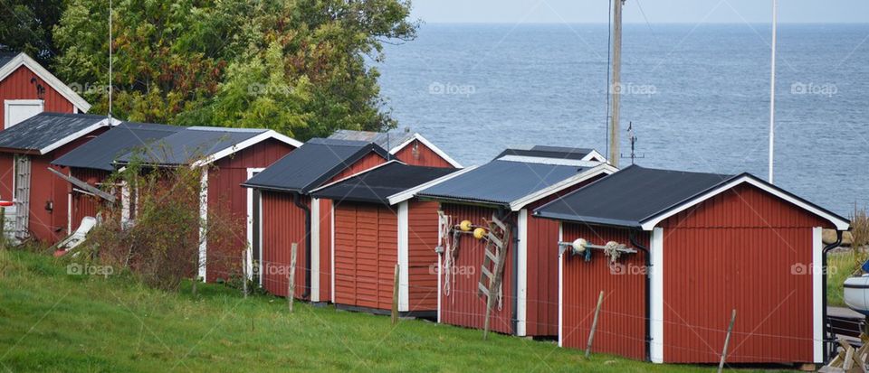 Red cabins