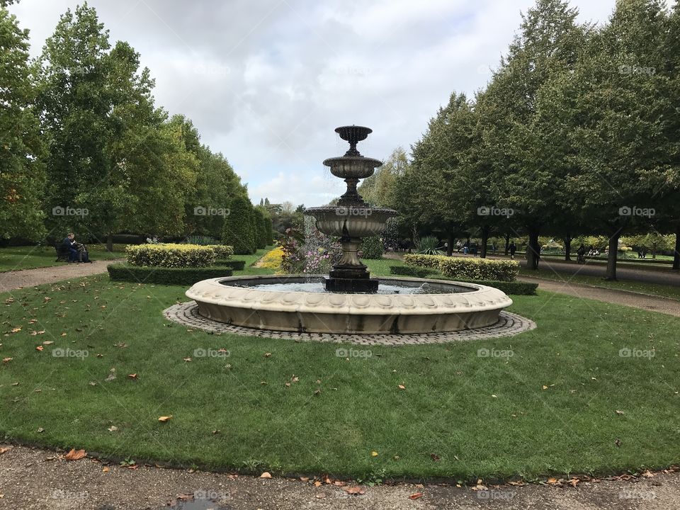 Fountain in English Garden 