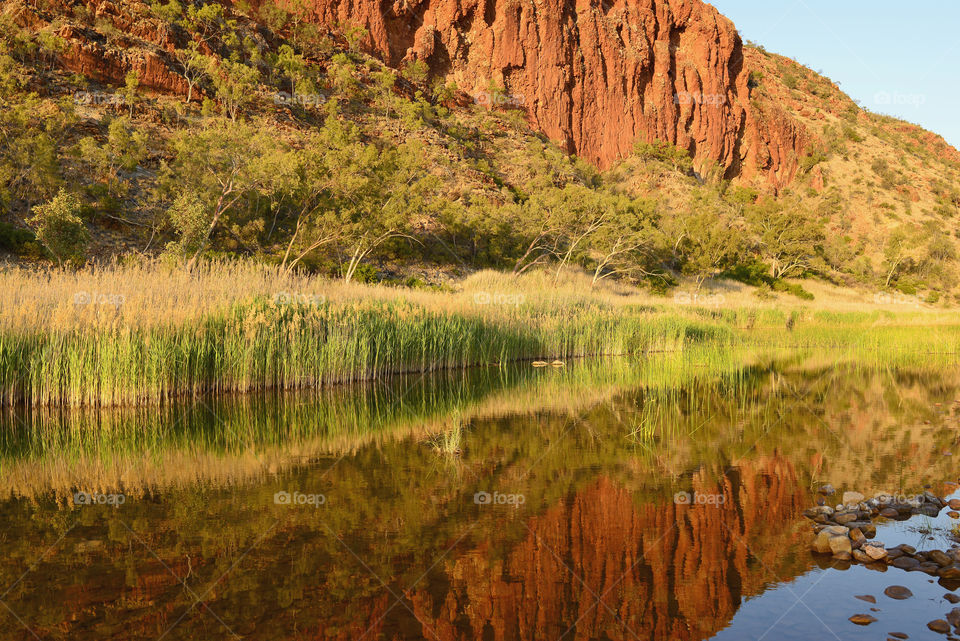 Beautiful scenic Glen Helen Gorge, Outback Australia.