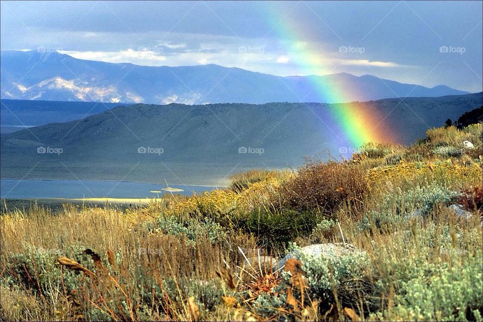 Rainbow over the Eastern Sierras