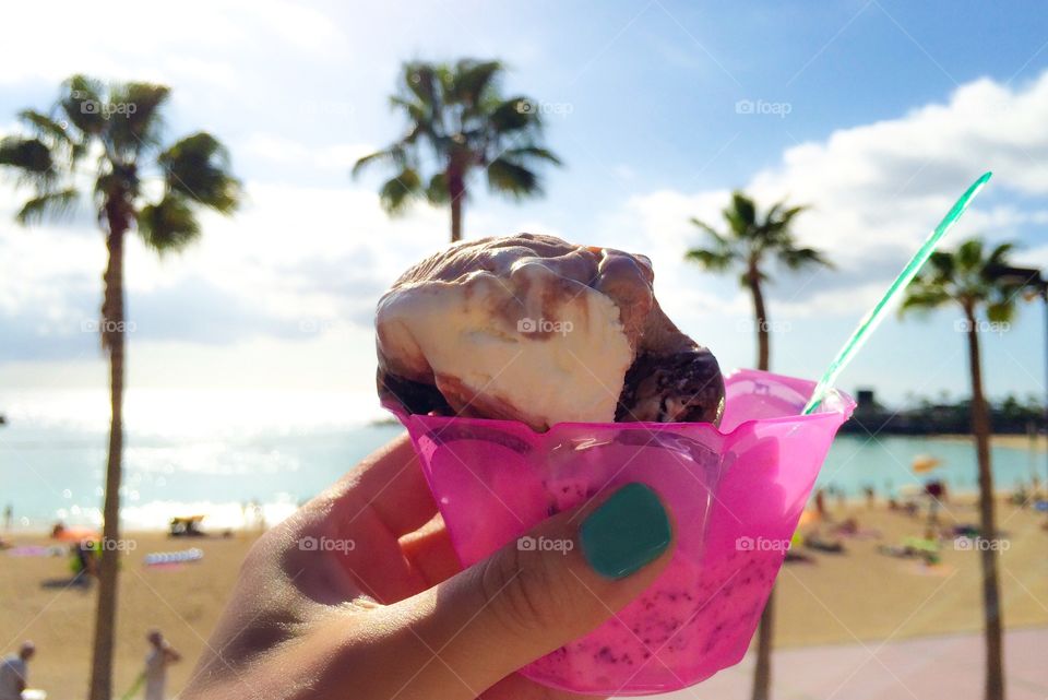 An ice cream in paradise