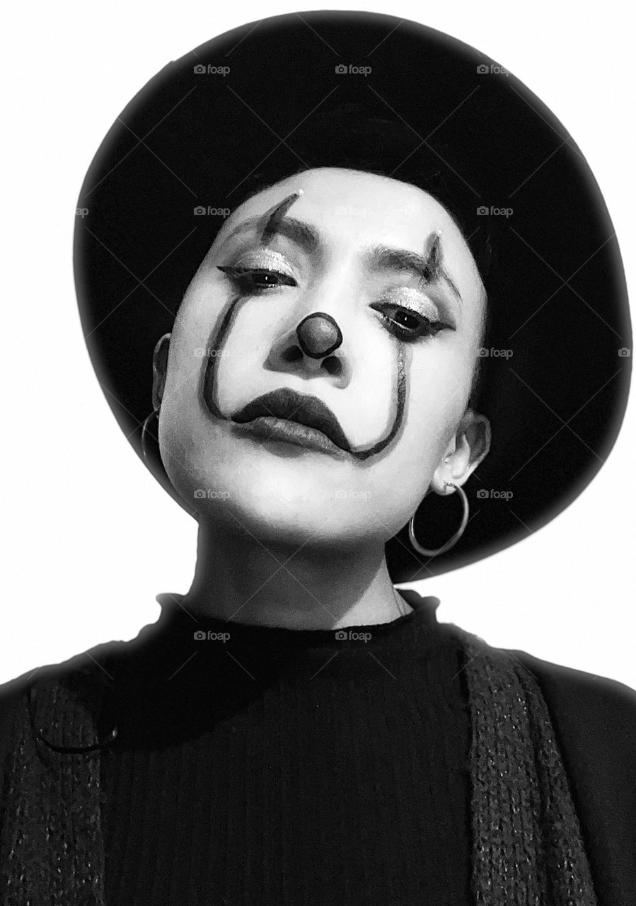 Woman and makeup custome