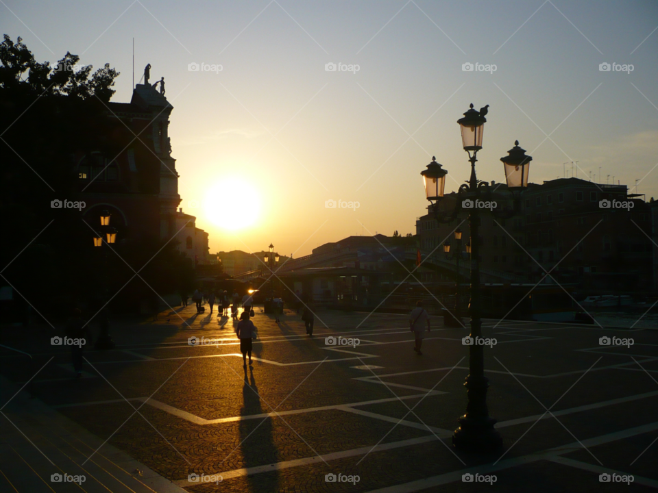 pretty morning sun lamppost by TurdOnTheRun