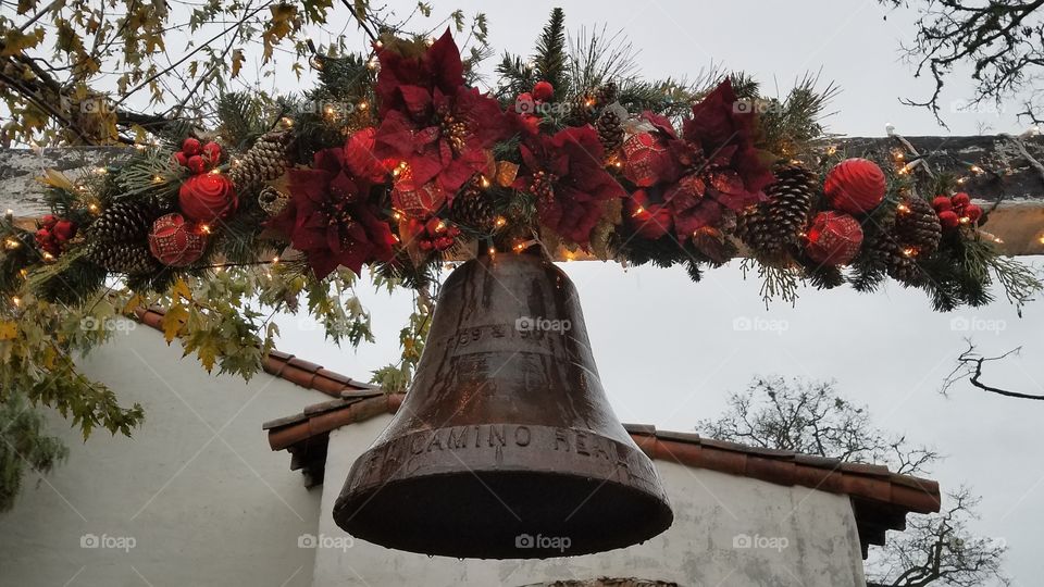 El Camino Real Bell at Christmas