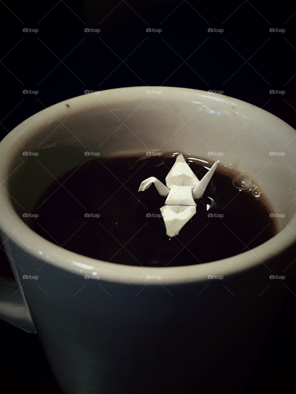 crane in coffee