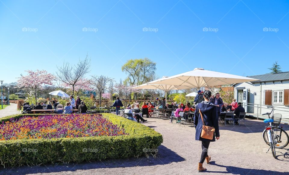 People enjoying spring. Mission 