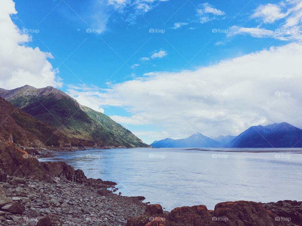 Crystal clear lake view 