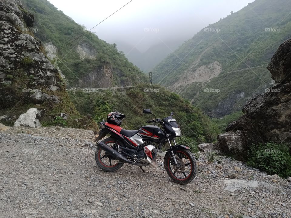 Ride on hills with bike