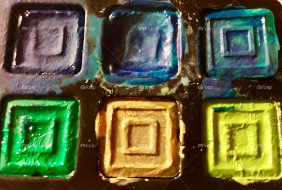 Multi-Colored Square Paint