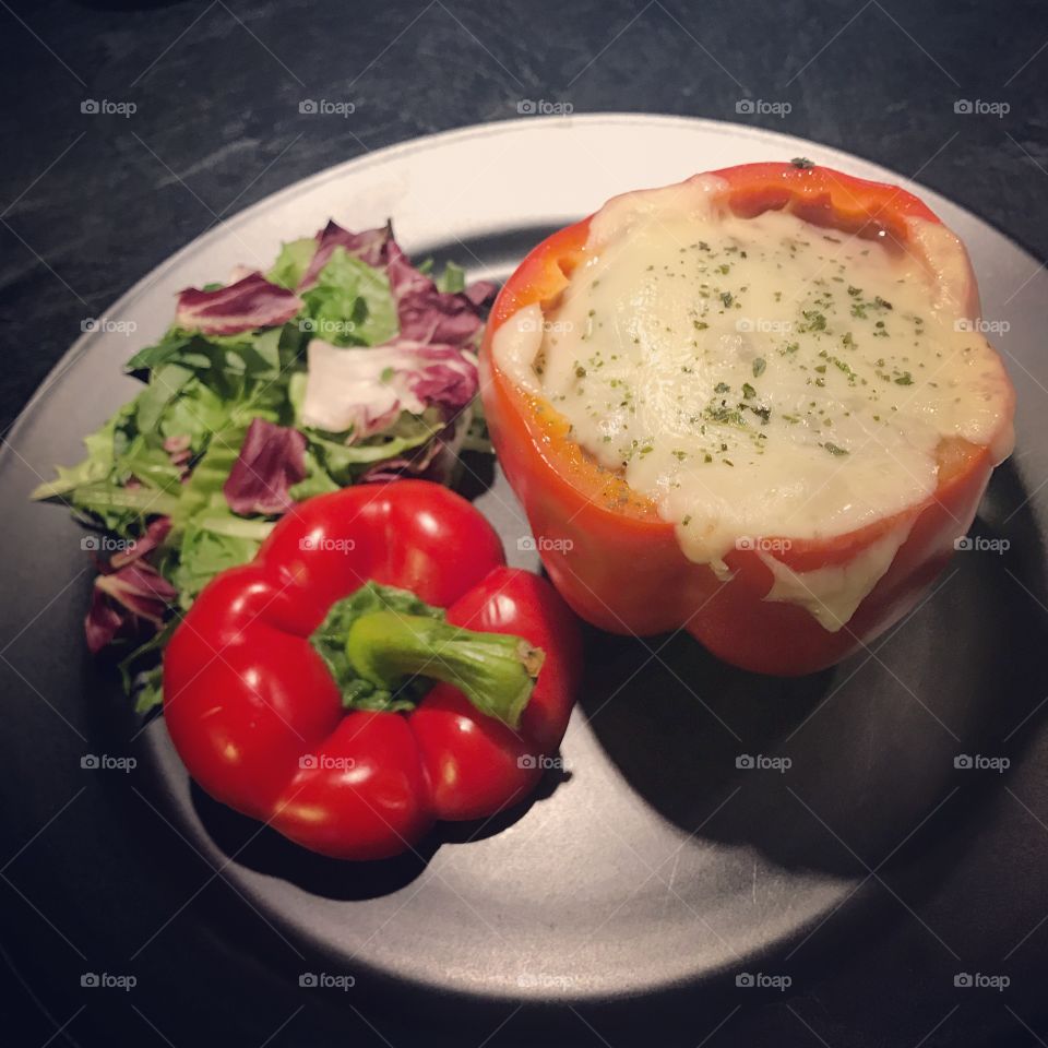 Stuffed bellpepper.